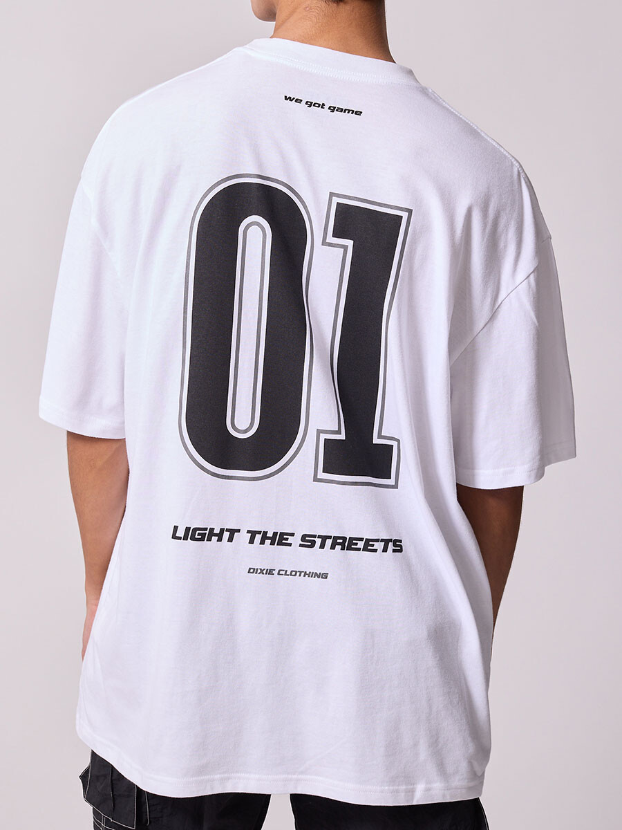 T-SHIRT METIL DIXIE - Blanco 