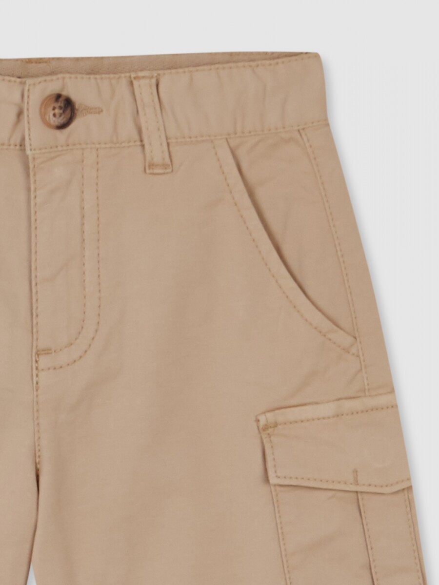 Pantalon Corto Cargo Marron