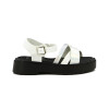 Angus Sandalia Niña Tira Cruzada C/ Pulsera Y Hebilla Blanco