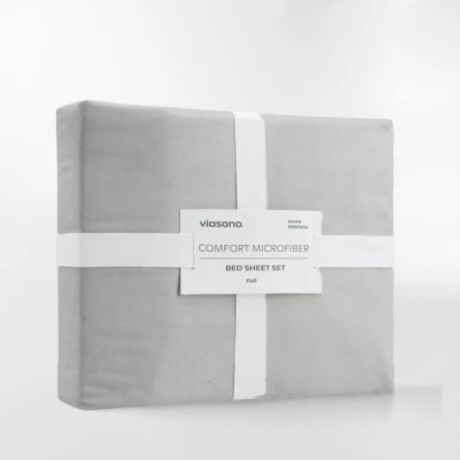 SÁBANA MICROFIBER GRIS CLARO - 2 PLAZAS
