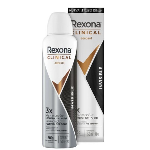 Antitranspirante Rexona Clinical Aerosol 150ml Invisible