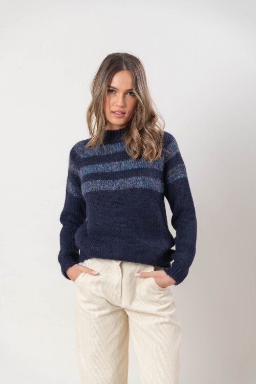 Sweater Lurex Mohair Azul