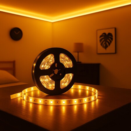 TIRA LED LUZ CALIDA 5MTS TIRA LED LUZ CALIDA 5MTS