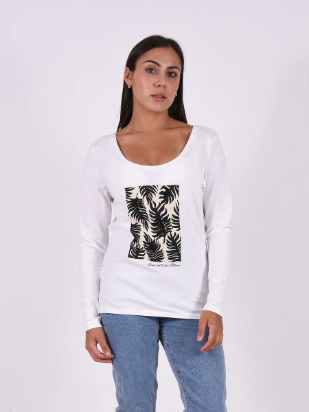 REMERA NATURE BLANCO
