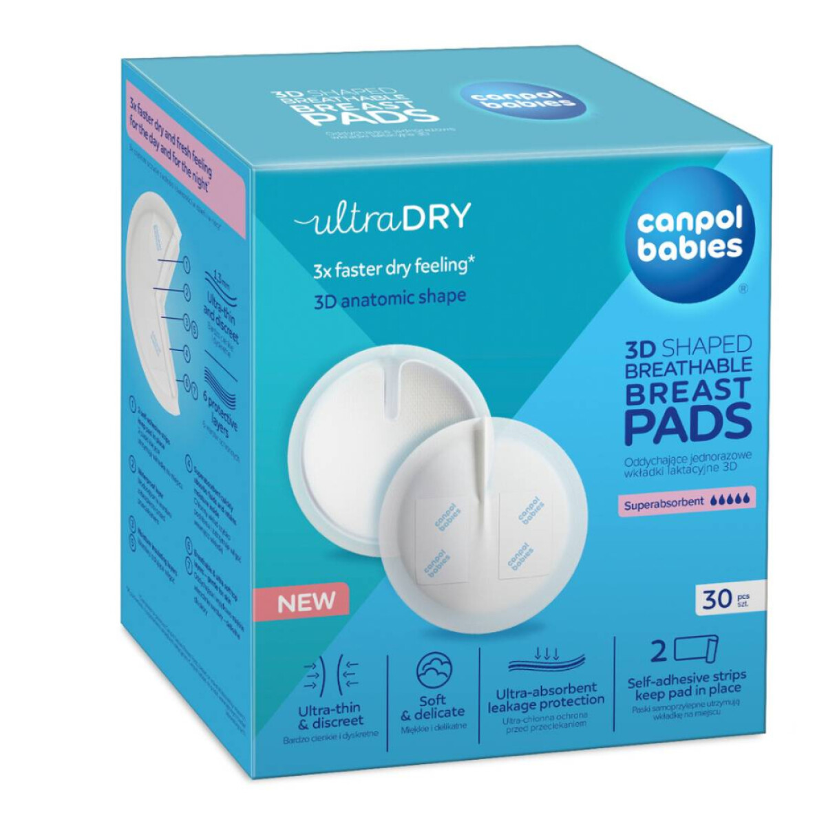 Protectores Mamarios Absorbentes Canpol Babies 30 Unidades 
