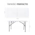 Mesa de Camping Plegable 1,22 M PRO Blanco Mesa de Camping Plegable 1,22 M PRO Blanco