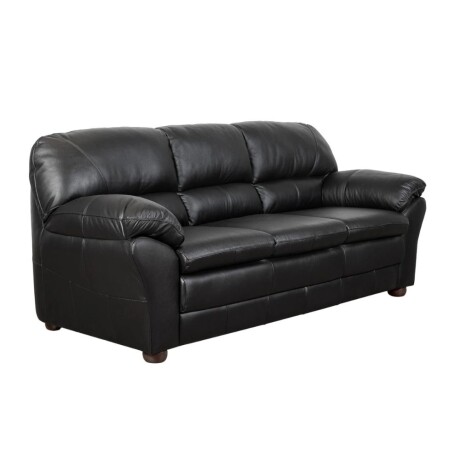 Sillon 3 cuerpos Cuero Natural Negro