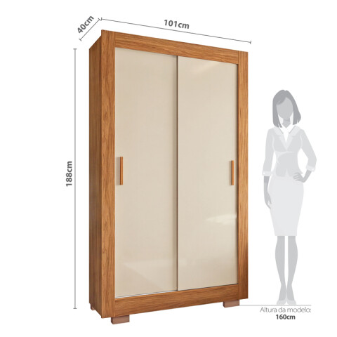 Ropero Duo 101 cm 2 Puertas Corredizas Ropero Duo 101 cm 2 Puertas Corredizas