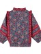 Camisa De Flores Azul Claro