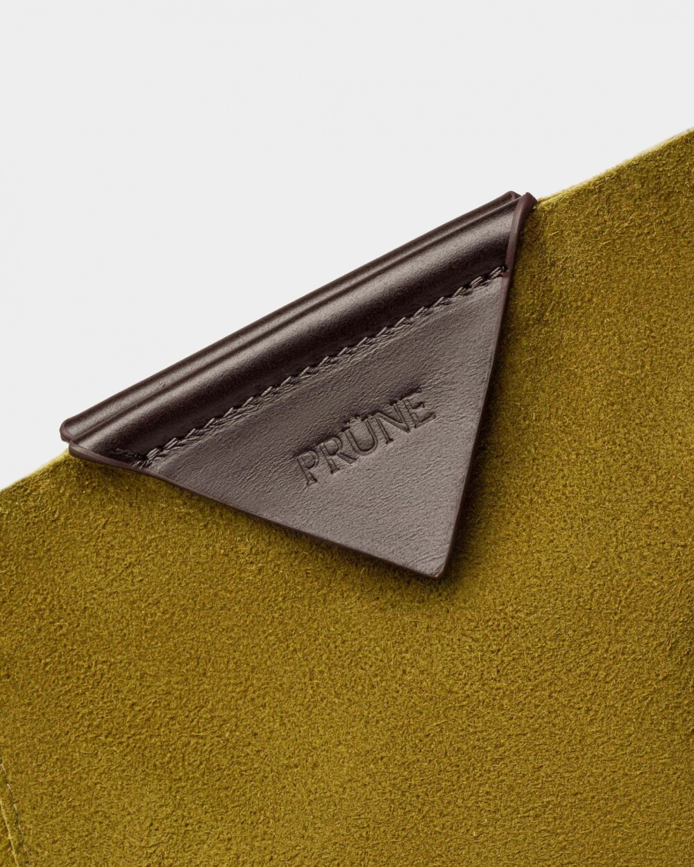 Bolso The Shopping en cuero gamuza Pistacho