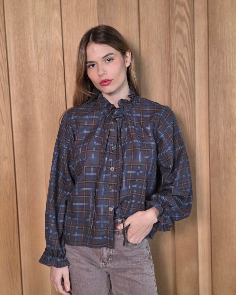 Camisa Allegra - Escoces Chocolate 