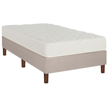 SOMMIER 1 PLAZA Y MEDIA ESPUMA ALTA DENSIDAD IVORY 20CM ALTURA