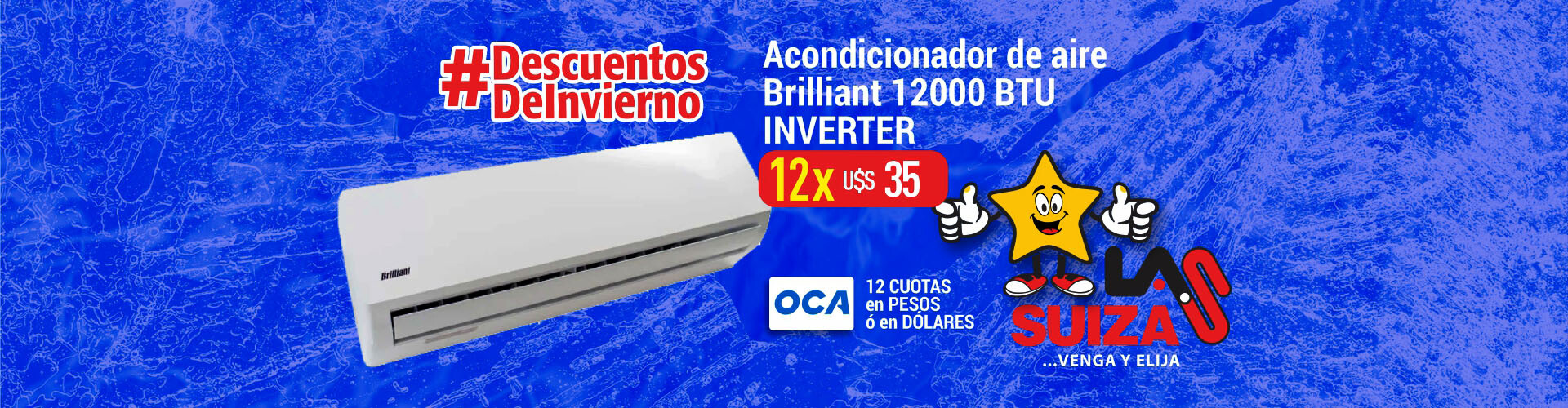 Acondicionador 12000 BTU Brilliant inverter