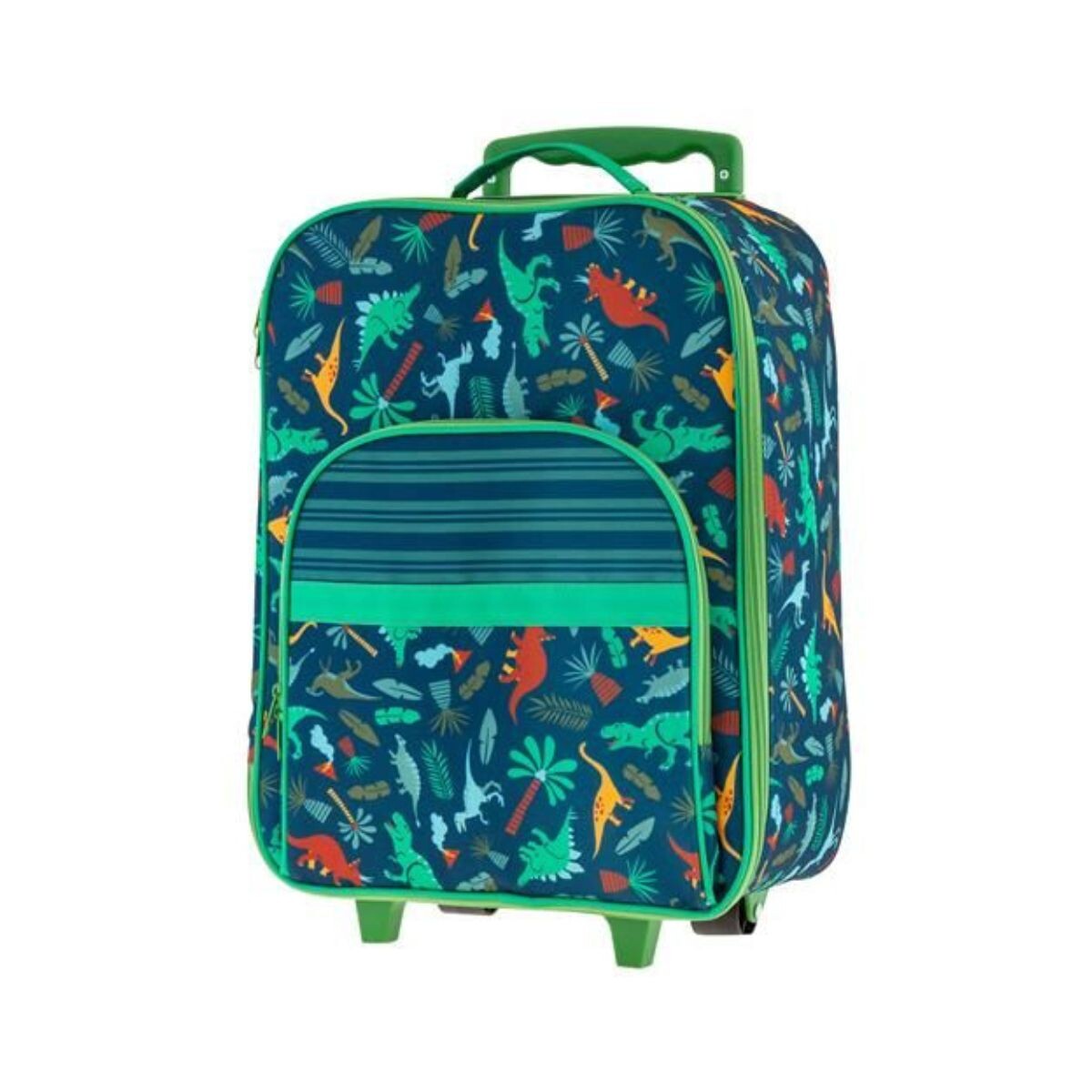MOCHI.GCR.SJ - Mochila Infantil Con Ruedas Tamaño Grande Stephen Joseph - Dino Verde 