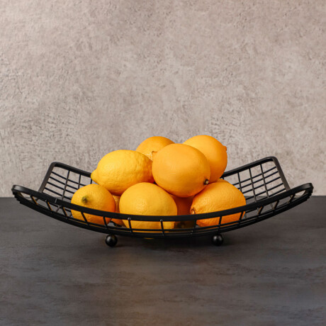 Frutero cuadrado metal negro cuadrillé Sc