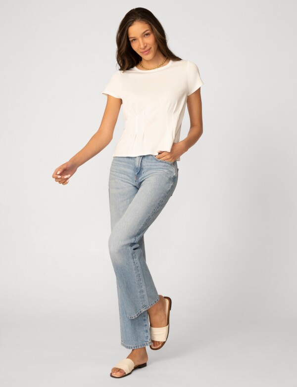 Remera Alforzas CRUDO