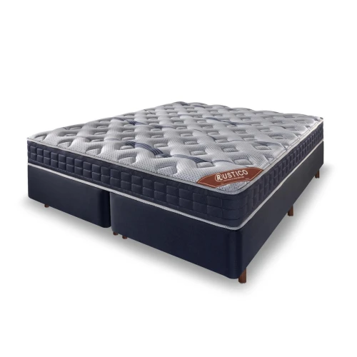 Conjunto Sommier Queen - Rustico - Espuma D60 Conjunto Sommier Queen - Rustico - Espuma D60