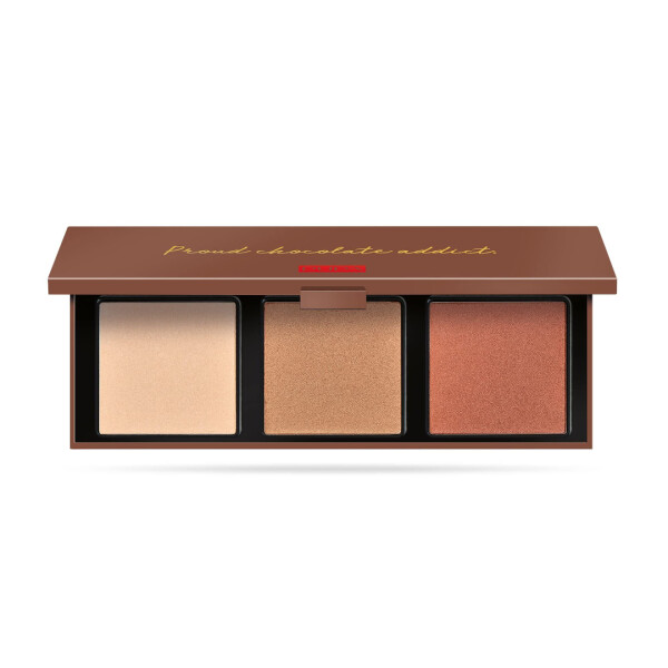 Paleta de Iluminadores Zero Calorie Chocolate Highlighter Palette 002 Caramel Chocolate - Pupa Paleta de Iluminadores Zero Calorie Chocolate Highlighter Palette 002 Caramel Chocolate - Pupa