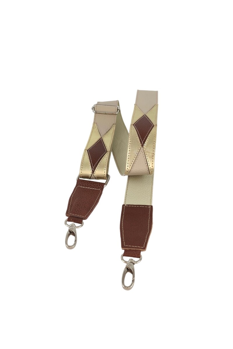 Correa de cuero puzzle beige