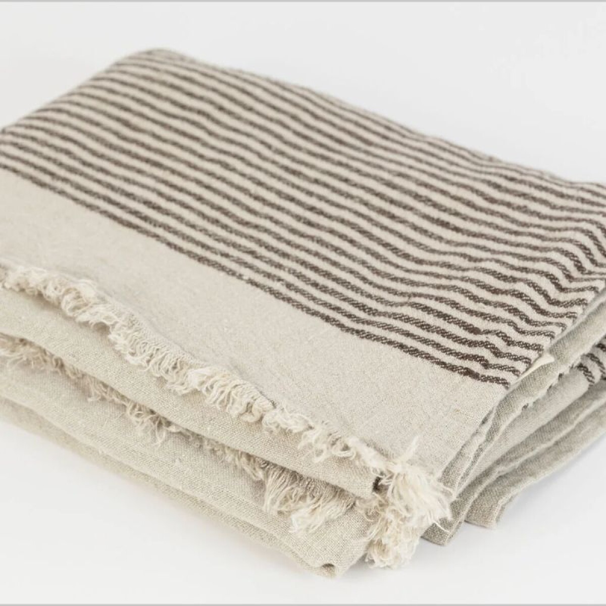 Throw Franja Chocolate Lino 