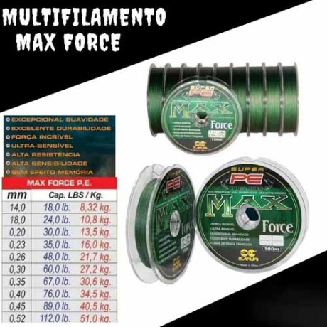 Multifil maruri max force 0.40mmx100mts Multifil maruri max force 0.40mmx100mts