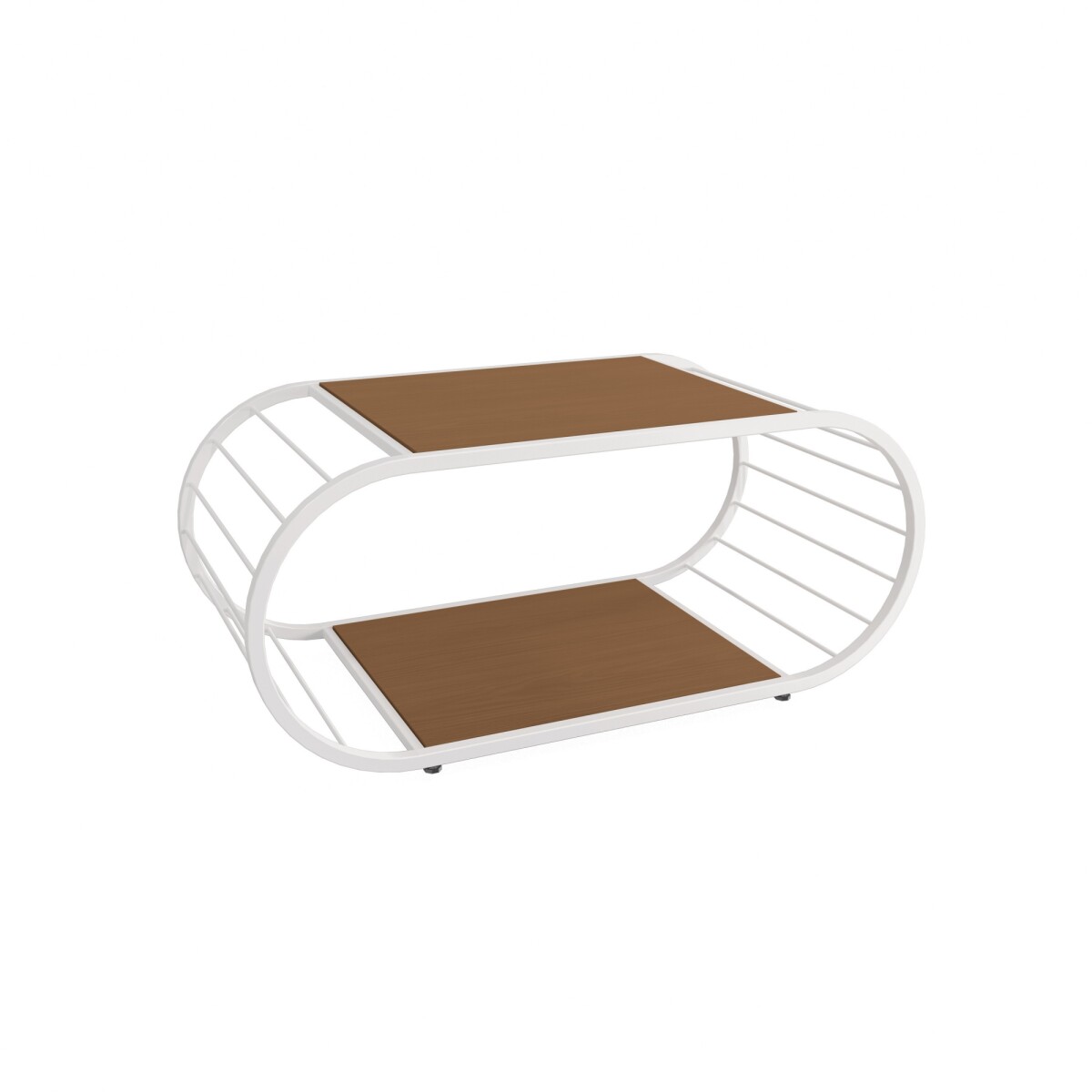 Mesa de centro canela con blanco 
