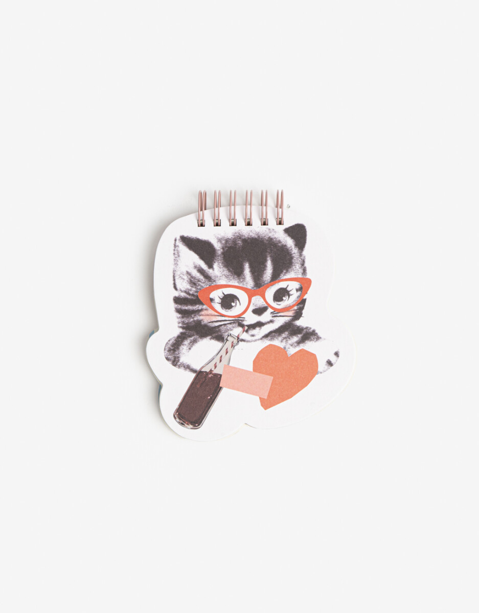 Anotador Anillado De Gatito 