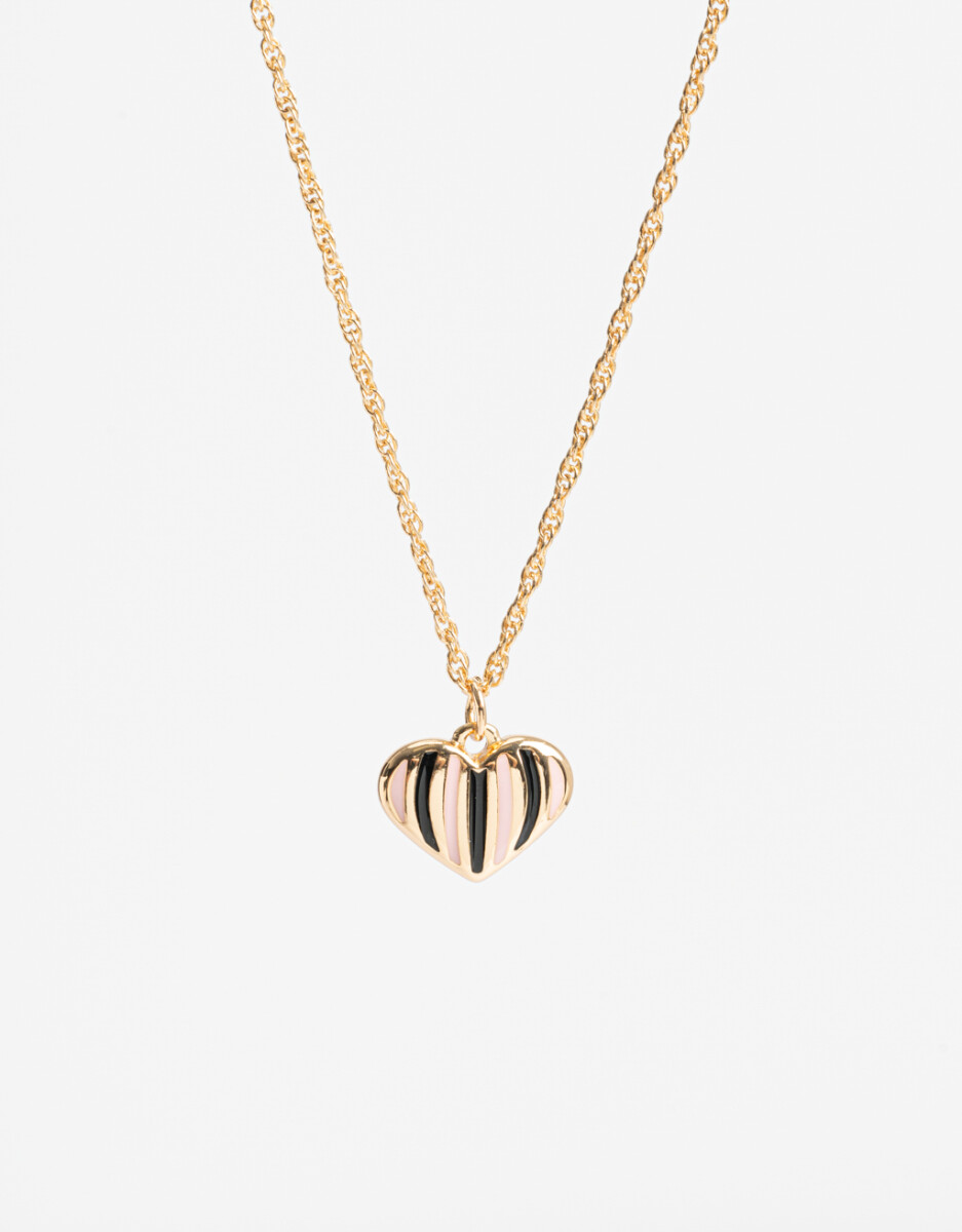 Collar Con Dije Corazón Bañado En Oro 