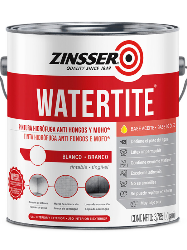 ZINSSER PINTURA HIDROFUGA WATERTITE 3,875LT WEB N/A