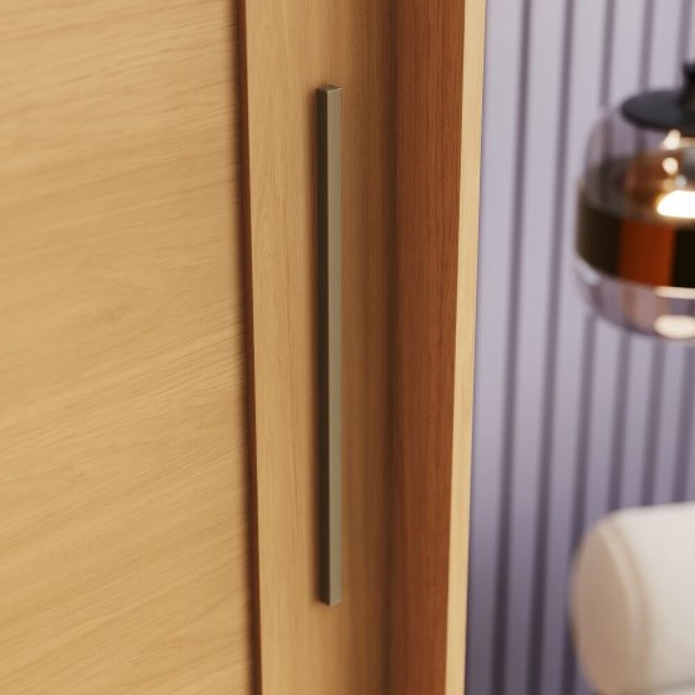 ROPERO CAYMAN 2 PUERTAS 6 CAJONES INTERNOS 2 ESPEJOS GUARDARROPA CLOSET ARMARIO 100% MDF COLOR MADERA