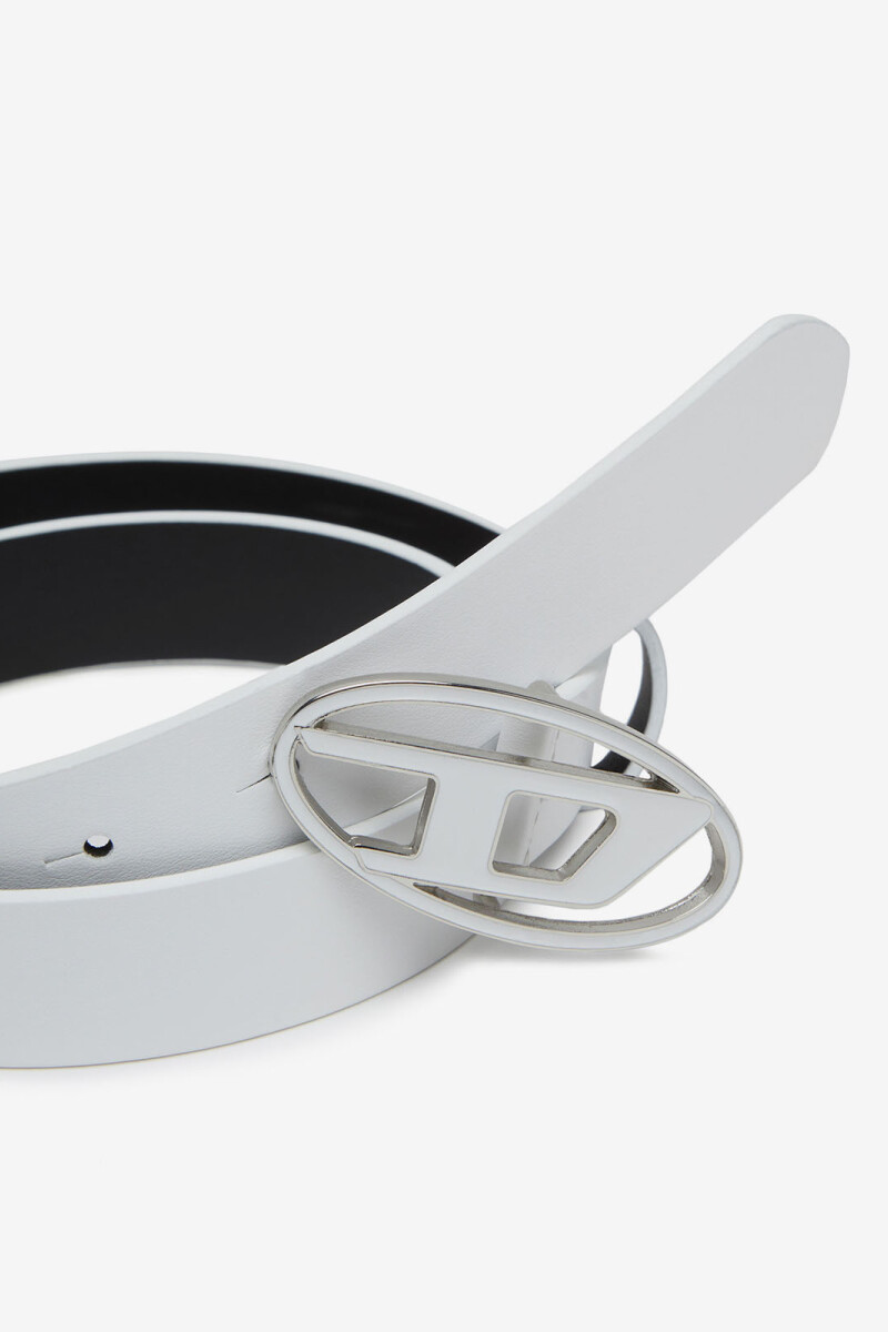 CINTURON D LOGO B-1DR Blanco