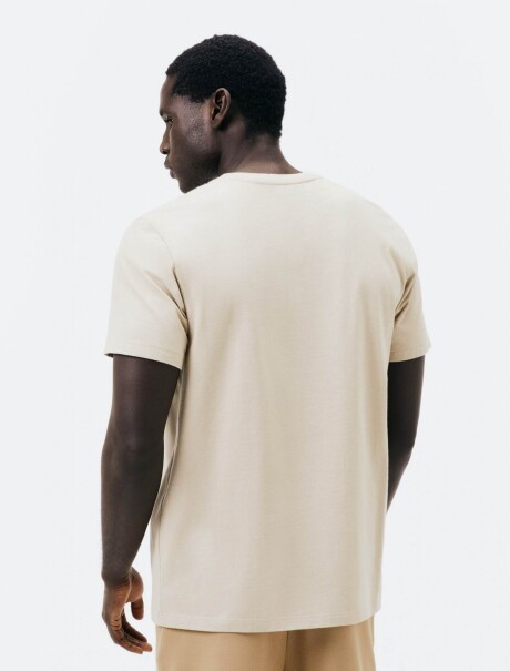 CAMISETA BÁSICA MANGA CORTA BEIGE