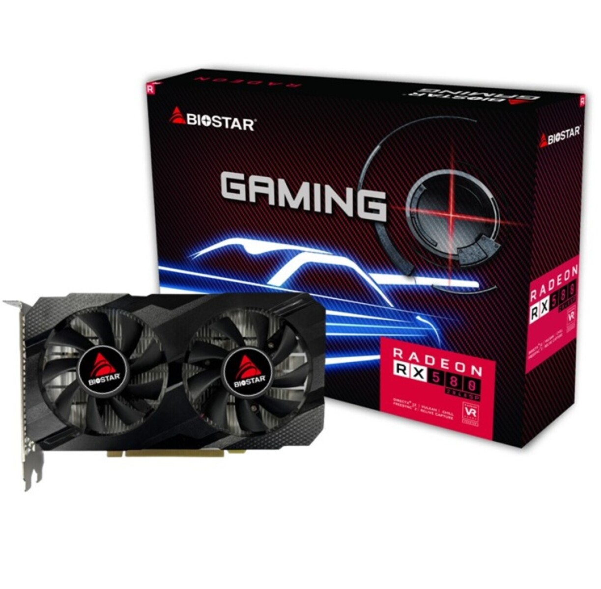Tarjeta Video Biostar RX580 2048SP 8GB Black 