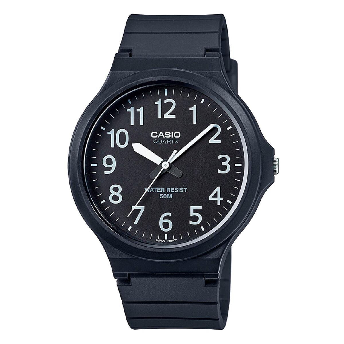 Reloj CASIO MW240-1BVDF Resina Negro Esfera 43mm 