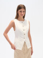 Chaleco Elvona Marfil / Off White