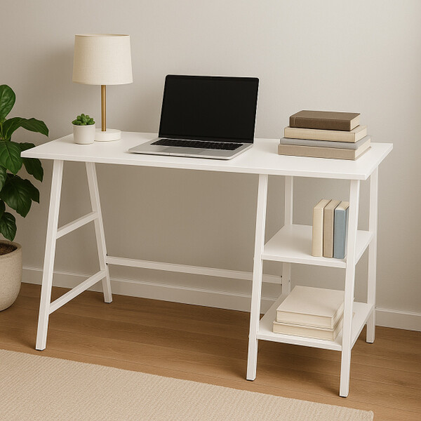 Escritorio Con Estantes Modelo ENGLAND Blanco