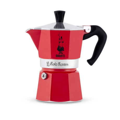 Cafetera Moka Express Roja 130ml 3 Tazas Bialetti Cafetera Moka Express Roja 130ml 3 Tazas Bialetti