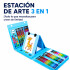 Set Kit Arte Dibujo Y Pinturas 208 Piezas Valija Infantil Variante Color Azul