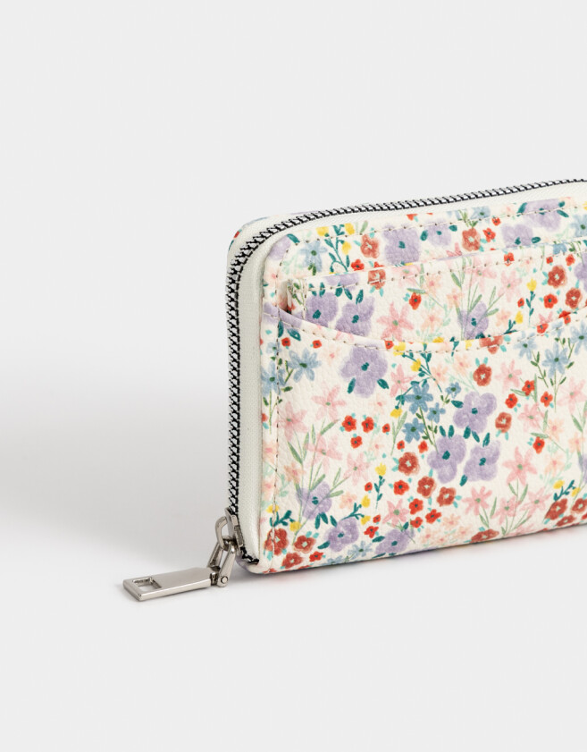 Billetera Estampados Billetera Con Bolsillo - Estampado Flores