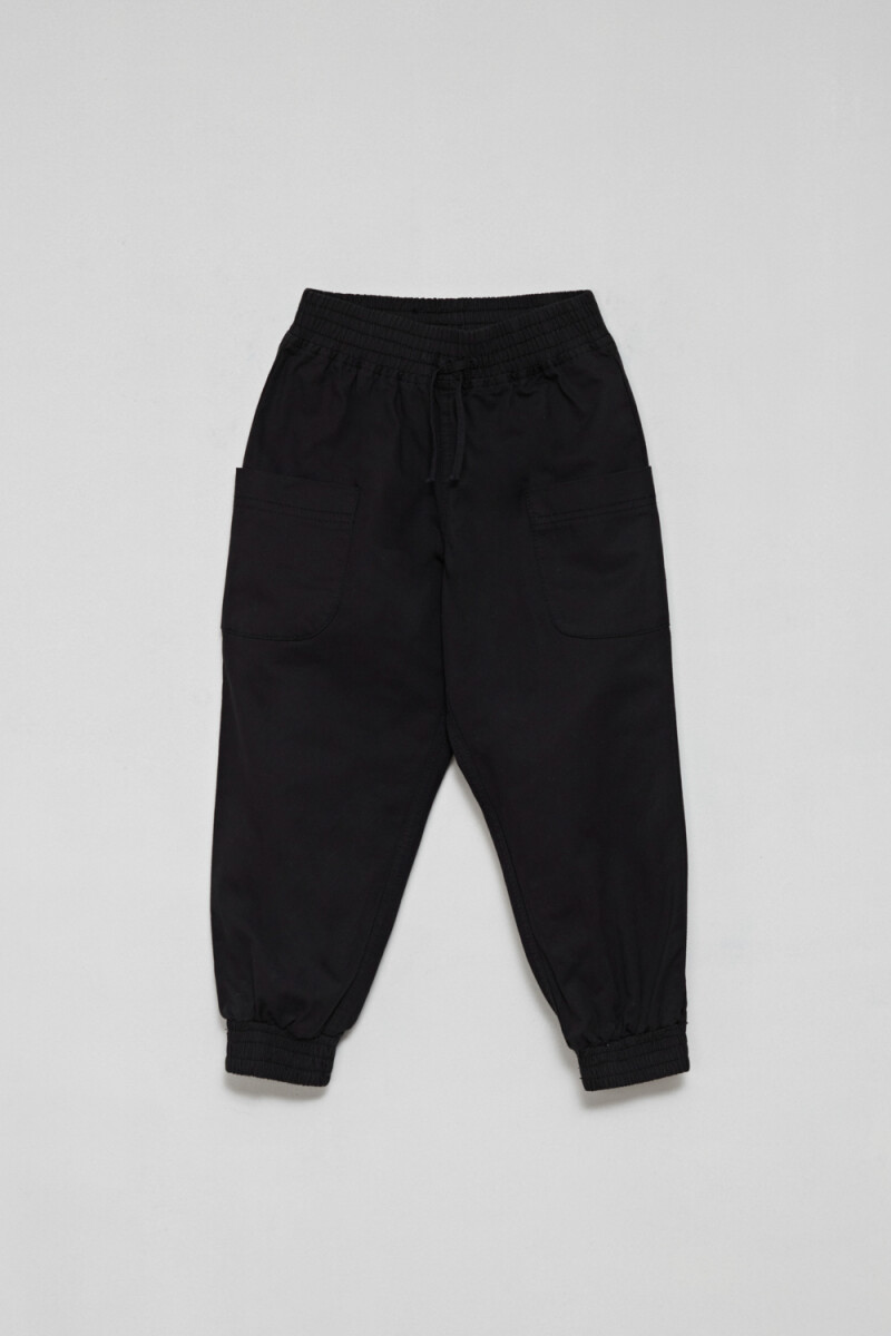 Pantalón cargo de twill - Negro 