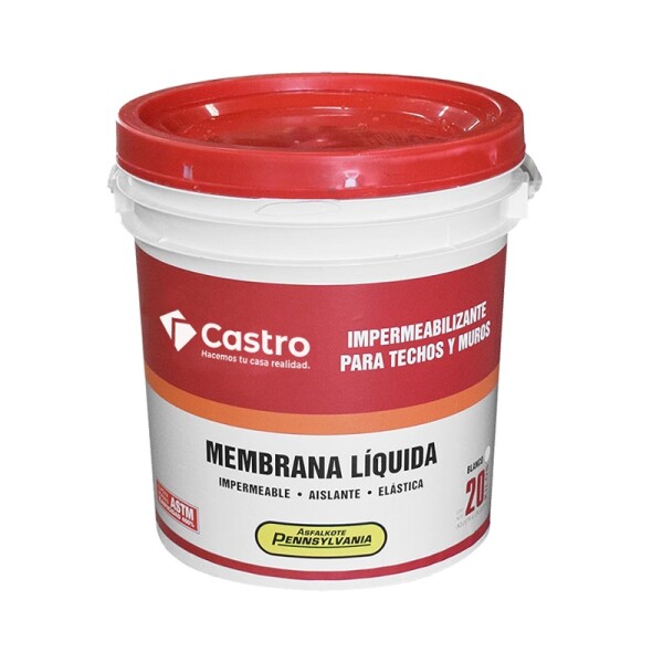 MEMBRANA LIQUIDA CASTRO BLANCA 20 KG. Membrana Liquida Castro Blanca 20 Kg.