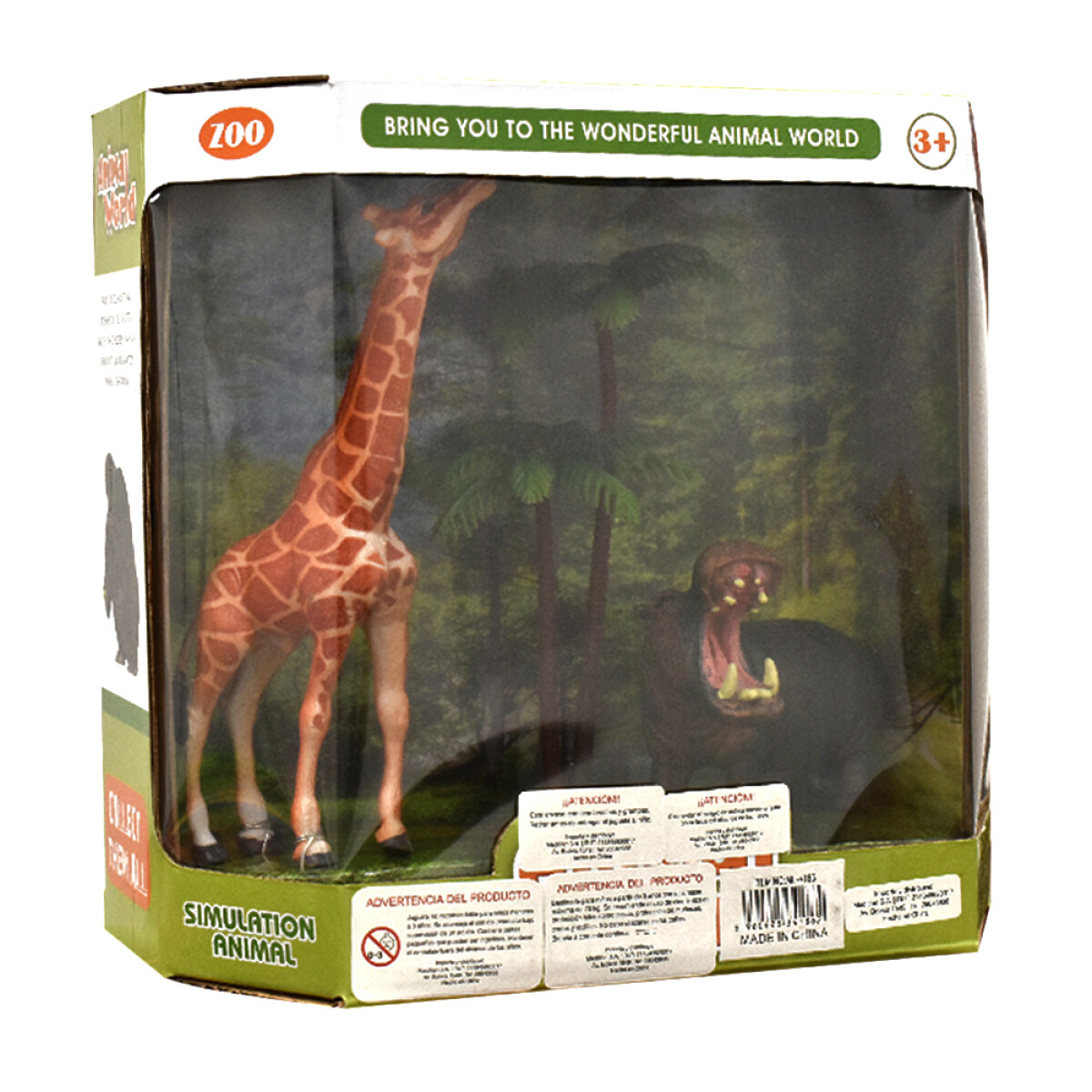 Set Colección de Animales de la Selva 2 Figuras en Plástico - Multicolor 
