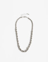 Collares Cortos Metal Collar Corto Cadena Torsada - Plateado Rodio