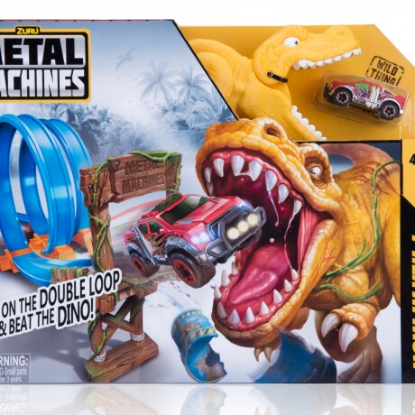 Pista Lanzador T-rex Atack con Vehículo Metal Machines 001