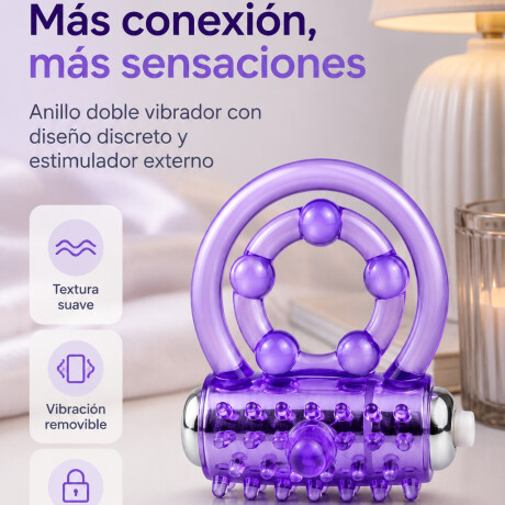 Anillo Peneano Doble Con Vibración Colores Variados
