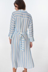 Vestido Balt Rayas Celeste