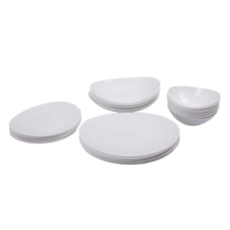 SET VAJILLA 24PCS BLANCO CERÁMICA LCP24T-W