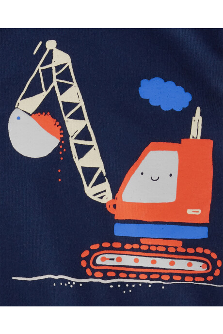 Set dos piezas pantalón y body de algodón estampa constructor Set dos piezas pantalón y body de algodón estampa constructor