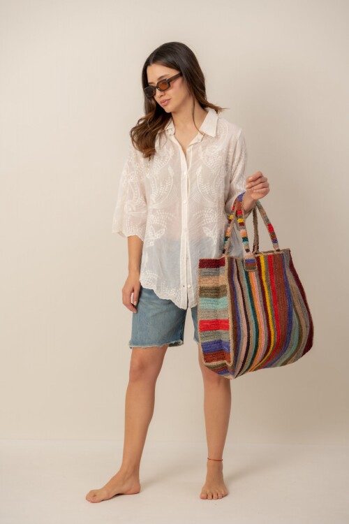 Bolso Cornelia Rayas multicolor