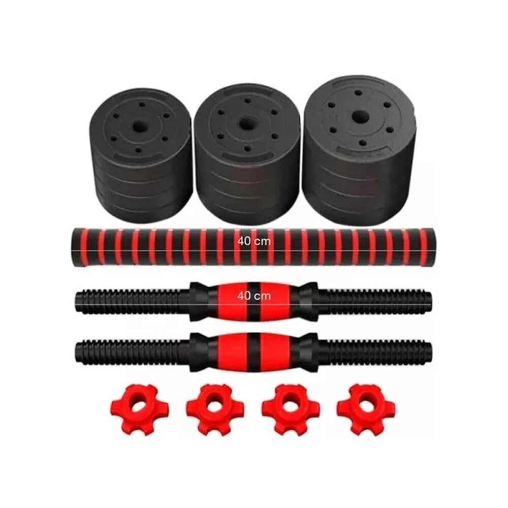 Mancuernas Set 3 En 1 Con Barra 20kg Mancuernas Set 3 En 1 Con Barra 20kg